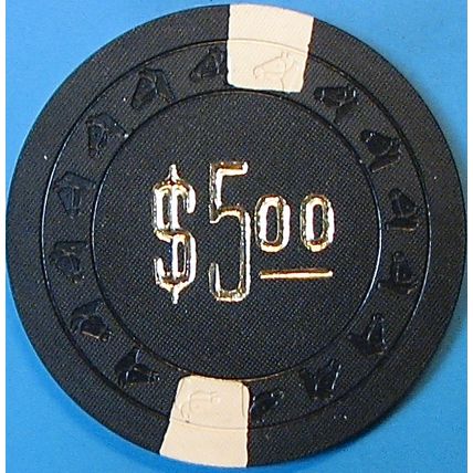 A.B.C. Club. $5 Vintage Casino Chip. Sacramento, CA. O87.
