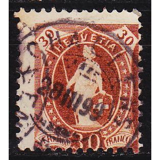 SCHWEIZ SWITZERLAND [1882] MiNr 0060 X C ( O/used ) [01]