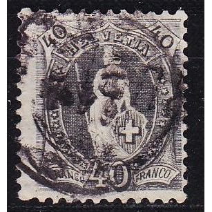 SCHWEIZ SWITZERLAND [1882] MiNr 0061 X A ( O/used ) [01]