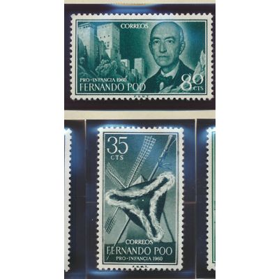 Fernando Po Stamps Scott #190 To 191, Mint Never Hinged