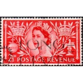 1953 Queen Elizabeth II Coronation. 2.1/2d Value. Fine Used