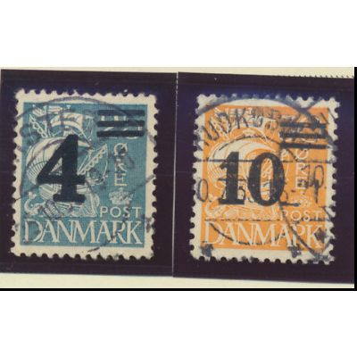 Denmark Stamps Scott #244 To 245, Used