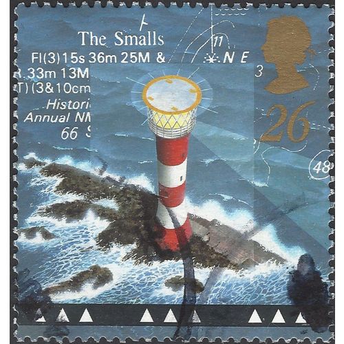 GB, Lighthouses, The Smalls, blue 1998, 26p