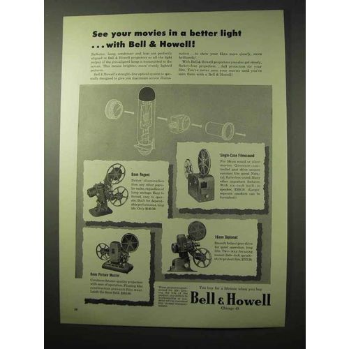 1950 Bell & Howell Projector Ad - Diplomat, Filmosound