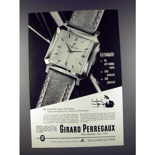 1952 Girard Perregaux Gyromatic Watch Ad!