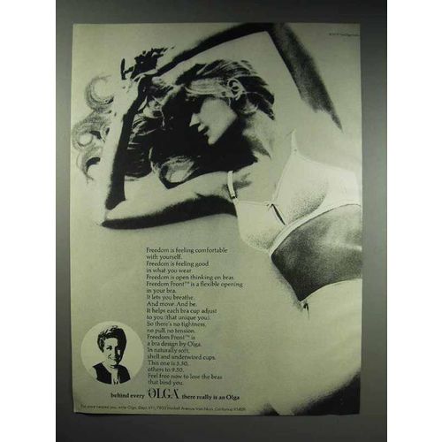 1970 Olga Freedom Front Bra Ad - Feeling Comfortable