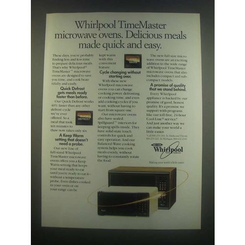 1985 Whirlpool TimeMaster Microwaves Ad