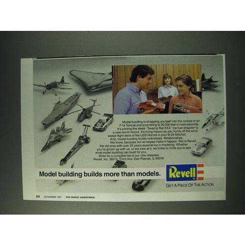 1987 Revell Models Ad - Model building builds more than models
