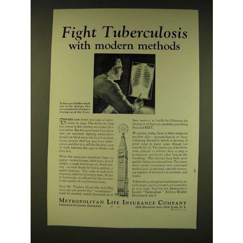 1935 Metropolitan Life Insurance Company Ad - Fight tuberculosis