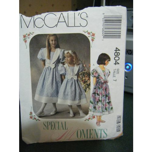 Vintage McCall's Special Moments 4804 Girl's Dress Pattern - Size 7