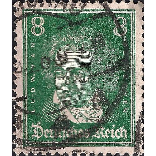 GERMANY, EMPIRE, Ludwig van Beethoven, green 1926, 8 Pfennig, #2
