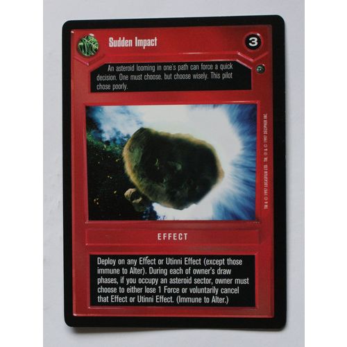 Star Wars CCG: Dagobah Limited # Sudden Impact (A) 1997 dark decipher
