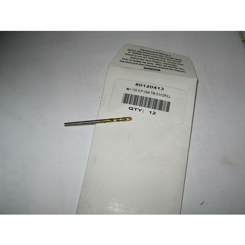 41, 135deg. S.P. USA TIN Small Drills (QTY 12)