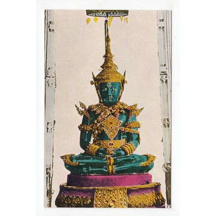 The Emerald Buddha in His Summer Suit Wat Phra Keo Bangkok Postcard Thailand