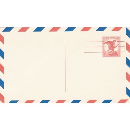 United States 1963 6c Eagle Postal card unused VGC