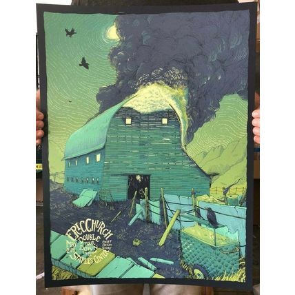 2019 ERIC CHURCH LOS ANGELES 2 DAY CONCERT POSTER 5/17 18 #/50 STAPLES CENTER SN