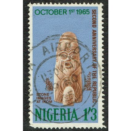Nigeria 1962 2nd Anniversary of Independence 1/3d Red Emerald and Blue SG121 FU