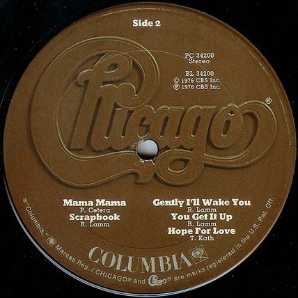 1976 Columbia LP #PC-34200 stereo - "Chicago X" - Gatefold Sleeve; lyrics insert