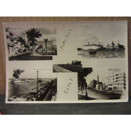multiview, PORT-SAID, EGYPT used postcard RP #