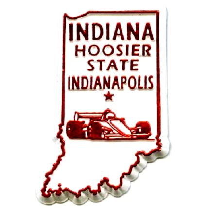 Indiana The Hoosier State Fridge Magnet