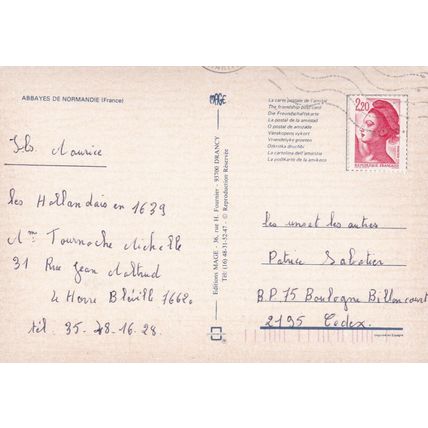 Abbayes Normandes Multiview France Postcard Posted VGC