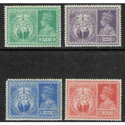 India 1946 Victory set 4v SG278-281 MM