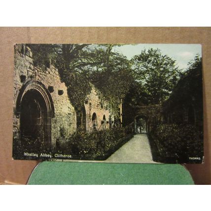 WHALLEY ABBEY, CLITHEROE, LANCASHIRE unused antique postcard =