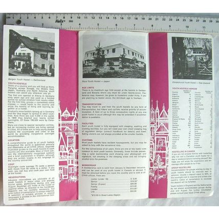 Vintage leaflet: Youth Hostelling Abroad, Canadian Youth Hostels Association