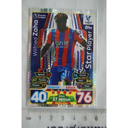 2017/18 Match Attax 101 Star Player, Wilfried Zaha, Crystal Palace