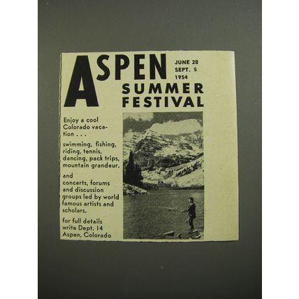 1954 Aspen Colorado Ad - Aspen Summer Festival