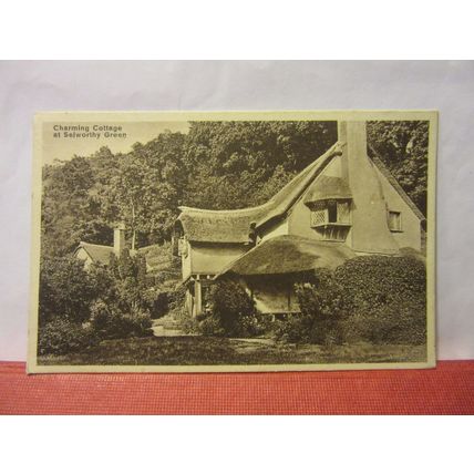 CHARMING COTTAGE, SELWORTHY GREEN, SOMERSET. unused vintage postcard #