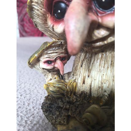 Mythical and Magical Fairy on a Witch Face Toadstool Indoor or Outdoor Figurine