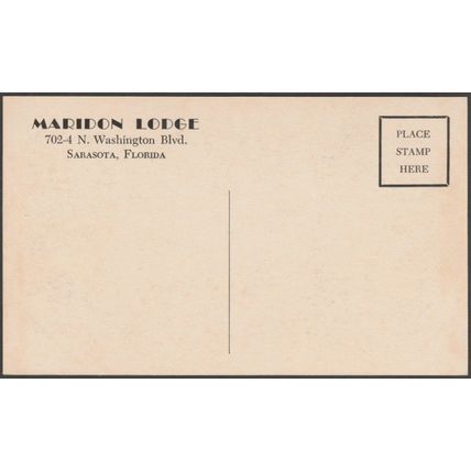 Maridon Lodge, Sarasota, Florida, c.1930s - Postcard