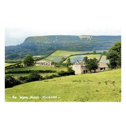 ptc5317 - Yorks. - Early view "The White Horse" North Moors Kilburn - print 6x4