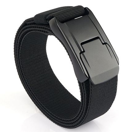 Alloy tactical buckle woven elastic belt for men and women's leisure waist belt