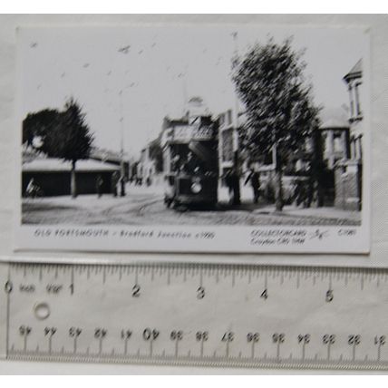 1960/70s postcard Portsmouth Tram at Bradford Junction c.1920