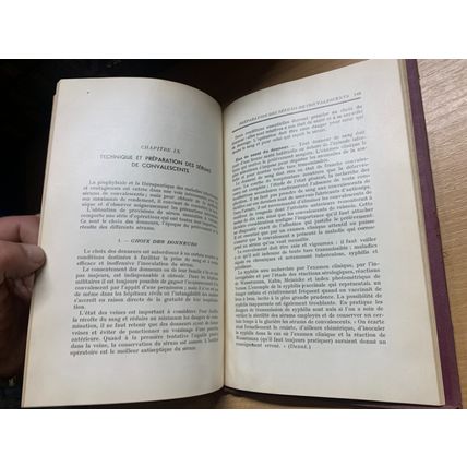 RARE* 1937 "LES SERUMS DE CONVALESCENTS" FRENCH HARDBACK BOOK (P4)