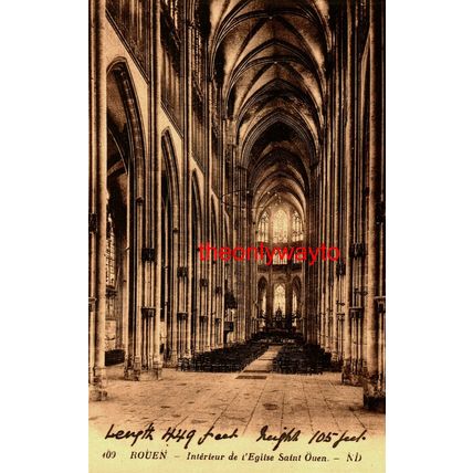 Rouen, Eglise Saint-Ouen, Interieur, France, ND 109 Postcard