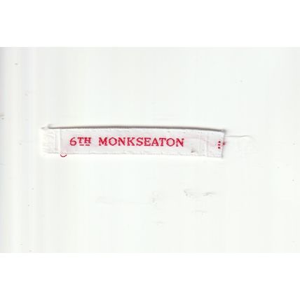 Girl Guide Nametape UK - 6th Monkseaton (BZ77)