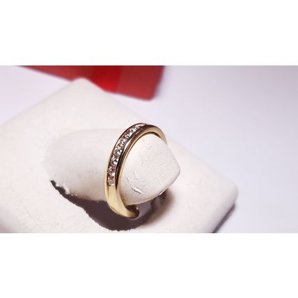 Estate .33ctw Natural Diamond SI2 H Channel 18Kt Y/G Anniversary 3.2mm Band22434