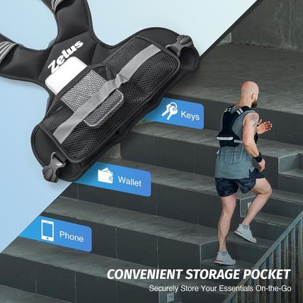 ZELUS Weighted Vest for Men and Women | 4-10Lb/11-20Lb/20-32Lb Vest with 6 Irons