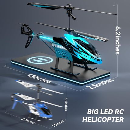 RC Helicopters Big Remote Control Helicopter for Kids Adults with 7+1 LED Light