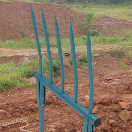 Broad Fork Garden Tool, 5 Tines 20 in Broadfork Hand Tiller, 55 Inch Heigh Pitch