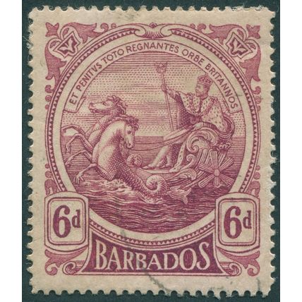 Barbados 1916 6d purple SG188 used