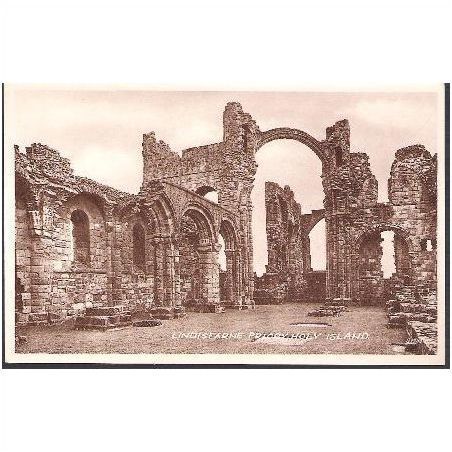 Lindisfarne Priory, Holy Island, Northumberland - Valentines Sepiatype postcard