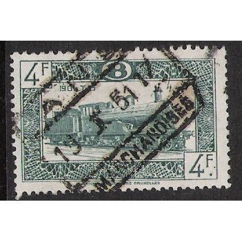 Belgium Epm Mi 282 A: 4 Fr. grey-green Railway Parcel: Locomotive: T. 18, p. 12½