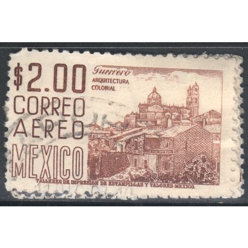 Mexico 1963 (Air) - 2p brown - Taxco, Guerrero - used