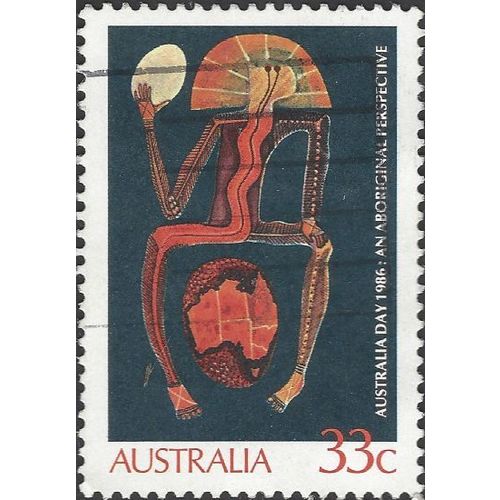 AUSTRALIA, Aboriginal Spirit, black 1986, 33c, #3