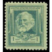 864 1c Henry Longfellow Fine MNH M08314
