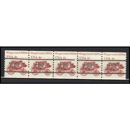 1898Ab 4c Stagecoach Very Fine MNH Dry Gum PNC 6/5 Line Gap AA0115